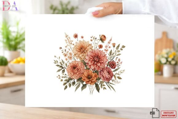 Download Vintage Watercolor Floral Bouquet Png - Premium Resources