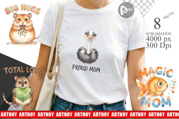 Download Ugly Cute Watercolor Animal Sublimation - Animal sublimation Collection