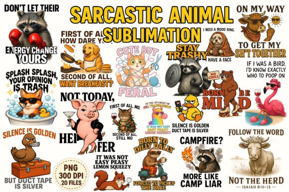 Download Funny Sarcastic Animal Sublimation - Animal sublimation Collection