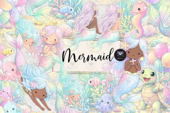 Download Mermaid Cute Underwater Clipart - Underwater clipart Collection