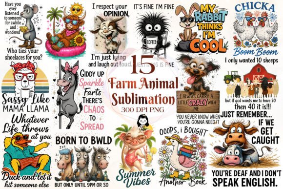 Download Funny Farm Animal Sublimation Quotes - Animal sublimation Collection