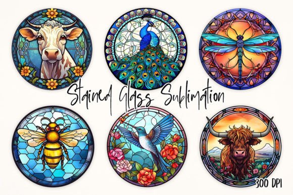 Download Stained Glass Animal Sublimation Clipart - Animal sublimation Collection
