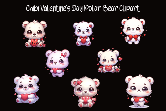 Download Chibi Valentine’s Day Polar Bear Clipart - Premium Resources