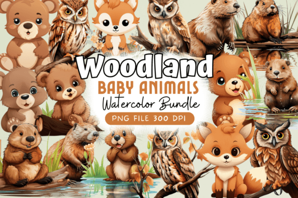 Download Woodland Baby Animals Clipart Bundle - Woodland baby animals Collection